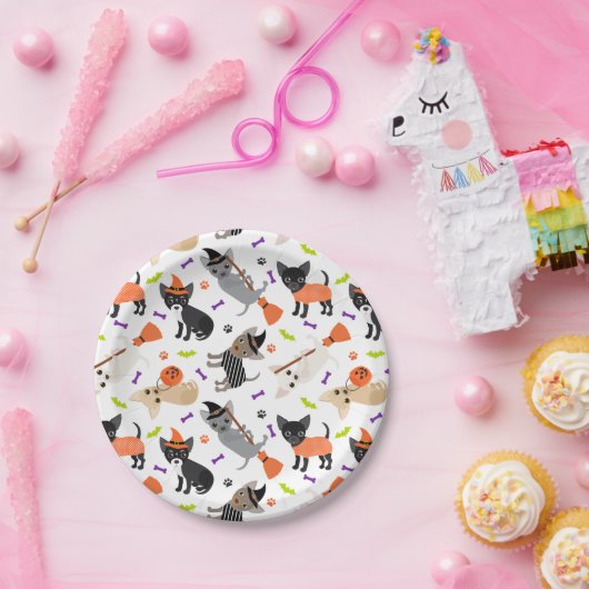 Halloween Chihuahua Pappteller (Party)