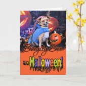 Halloween - Chihuahua X - Coco Karte (Gelbe Blume)