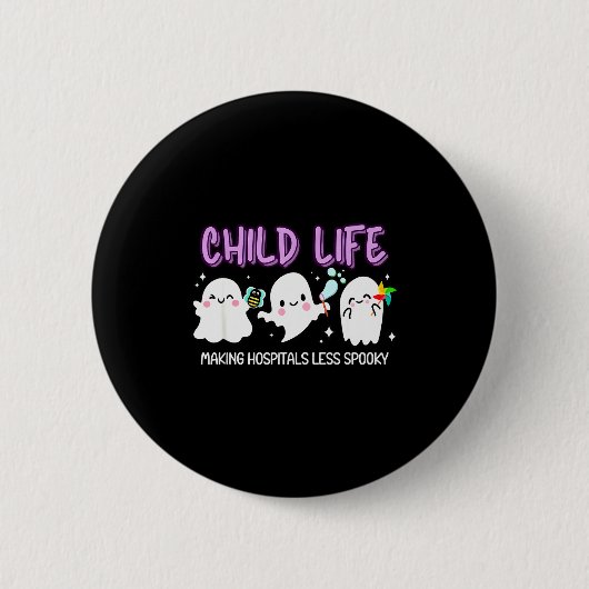 Halloween Child Life Specialist, Fall Child Life S Button (Vorderseite)