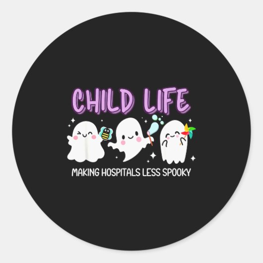 Halloween Child Life Specialist, Fall Child Life S Runder Aufkleber (Vorderseite)