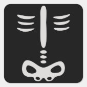 Halloween Children Skelettkostüm Quadratischer Aufkleber (Vorderseite)