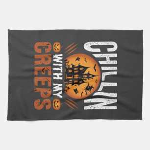 Halloween Chillen Mit Meinen Creeps Spukhaus Des Geschirrtuch