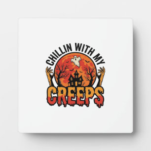 Halloween Chillen mit meinen Creeps Vintage T-Shir Fotoplatte