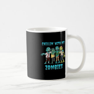 Halloween Chillin mit meinen Zombies Jungs Mädchen Kaffeetasse