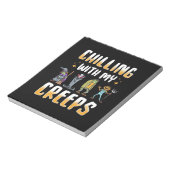 Halloween Chilling mit Creeps Notizblock (Rotiert)
