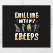 Halloween Chilling mit Creeps Schaumweinetikett (Einzelnes Label)
