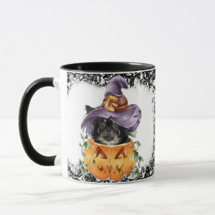 Halloween Chiwawa Hexe in Pumpkin Spooky Niedlich Tasse