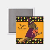 Halloween Chocolate Labrador Cartoon 1 Magnet (Vorderseite/Rückseite)