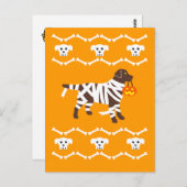 Halloween Chocolate Labrador Mummy Postcard Postkarte (Vorne/Hinten)