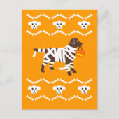 Halloween Chocolate Labrador Mummy Postcard Postkarte (Vorderseite)