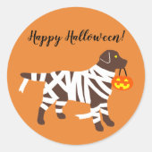 Halloween Chocolate Labrador Mummy Stickers (Vorderseite)