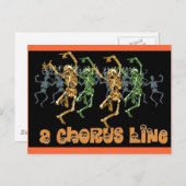 Halloween Chorline Postkarte (Vorne/Hinten)