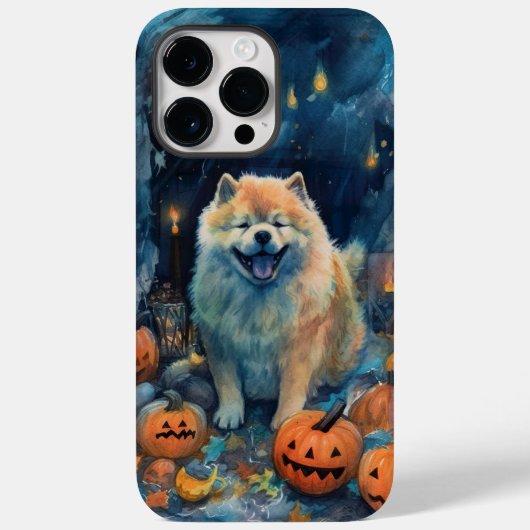 Halloween Chow Chow mit Pumpkins Beängstigend Case-Mate iPhone Hülle (Rückseite)