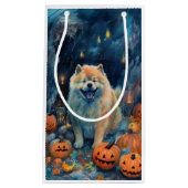 Halloween Chow Chow mit Pumpkins Beängstigend Kleine Geschenktüte (Vorderseite)