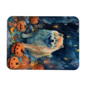 Halloween Chow Chow mit Pumpkins Beängstigend Magnet (Horizontal)