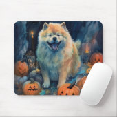 Halloween Chow Chow mit Pumpkins Beängstigend Mousepad (Mit Mouse)