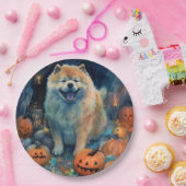 Halloween Chow Chow mit Pumpkins Beängstigend Pappteller (Party)