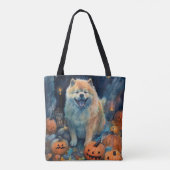 Halloween Chow Chow mit Pumpkins Beängstigend Tasche (Rückseite)