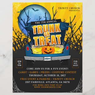 Halloween Church Trunk oder Leckerei Event Flyer