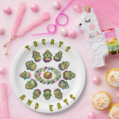 Halloween Circle of Zombies Pappteller (Party)