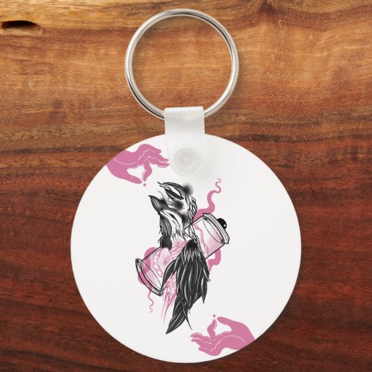 Halloween-Circle-Schlüsselanhänger-Flasche Schlüsselanhänger (Vorderseite)