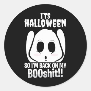 Halloween Ck auf meinem Boo Boo Funny Bull Geschen Runder Aufkleber