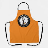 Halloween Classic Elegant Black Dress Orange Schürze (Vorderseite)