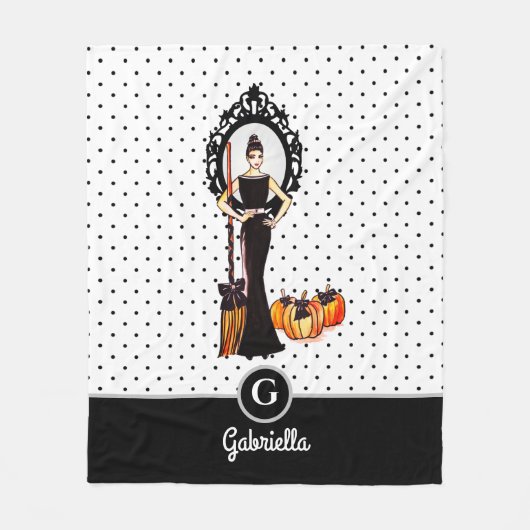 Halloween Classic Elegant Long Black Dress Fashion Fleecedecke (Vorderseite)