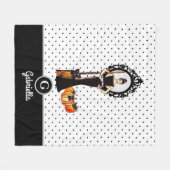 Halloween Classic Elegant Long Black Dress Fashion Fleecedecke (Vorderseite (Horizontal))