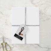 Halloween Classic Elegant Long Black Dress Fashion Geschenkanhänger (Mit Garn)