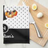 Halloween Classic Elegant Long Black Dress Fashion Geschirrtuch (Viertel Falte)