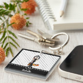 Halloween Classic Elegant Long Black Dress Fashion Schlüsselanhänger (Vorderseite rechts)