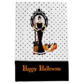 Halloween Classic Elegant Long Black Dress Mittlere Geschenktüte (Vorderseite)
