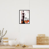 Halloween Classic Elegant Long Black Dress Poster (Küche)