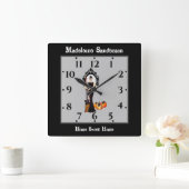 Halloween Classic Elegant Quadratische Wanduhr (Zuhause)