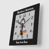 Halloween Classic Elegant Quadratische Wanduhr (Winkel)