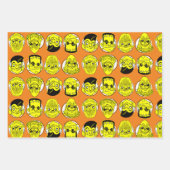 Halloween Classic Movie Monsters Wrapping Paper Geschenkpapier Set (Vorderseite)