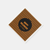 Halloween Classic Orange und Schwarz Streifen Serviette (Ecke)