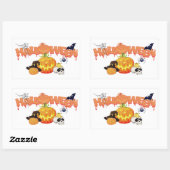 Halloween Classic Round Sticker/Happy Halloween Rechteckiger Aufkleber (Blatt)