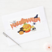 Halloween Classic Round Sticker/Happy Halloween Rechteckiger Aufkleber (Umschlag)