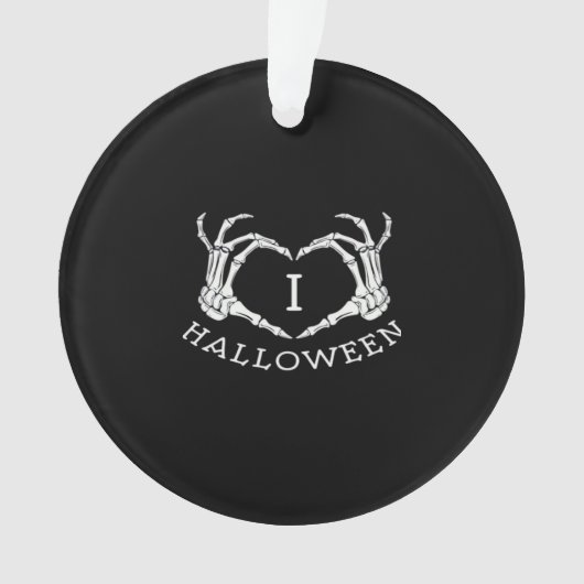 Halloween! Classic - Skelettfächer Herz Ornament (Vorderseite)