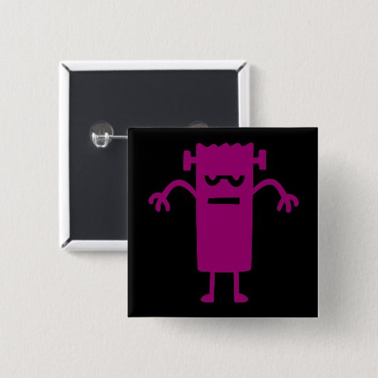 Halloween Clip Art Frankenstein Button (Vorne & Hinten)