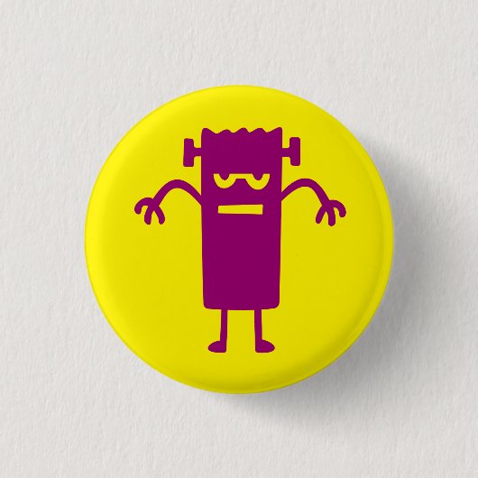Halloween Clip Art Frankenstein Button (Vorderseite)