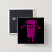 Halloween Clip Art Frankenstein Knopf Button (Vorne & Hinten)