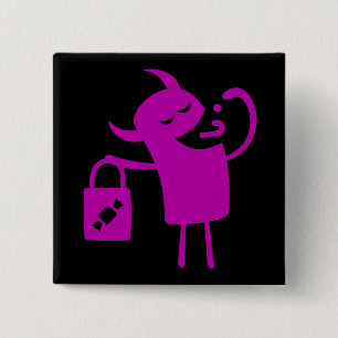 Halloween Clip Art Monster Trick oder Treater Butt Button