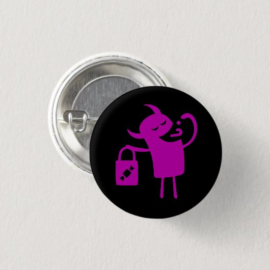 Halloween Clip Art Monster Trick oder Treater Butt Button (Vorne & Hinten)