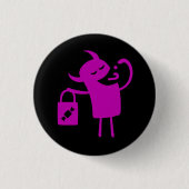 Halloween Clip Art Monster Trick oder Treater Butt Button (Vorderseite)