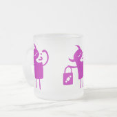 Halloween Clip Art Monster Trick oder Treater Tass Mattglastasse (Vorderseite Links)