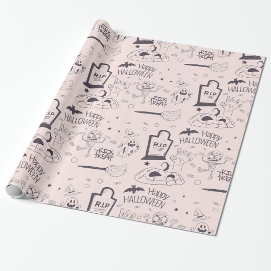 Halloween Clipart Geschenkpapier (Ungerollt)
