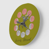 Halloween Clock - Celebrating Love is Eternal Große Wanduhr (Winkel)